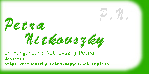 petra nitkovszky business card